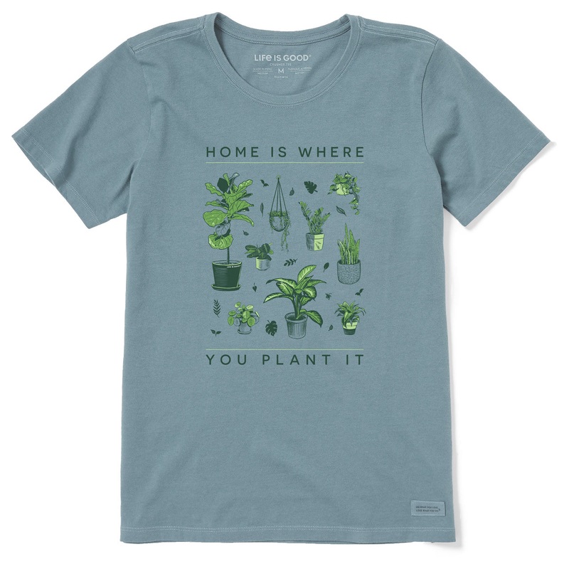 Women’s Home Is Where You Plant It Short Sleeve Crusher-LITE Tee – Smoky Blue