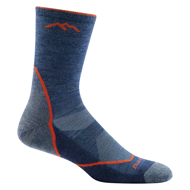 Men’s Light Hiker Micro Crew Lightweight Hiking Sock – Denim