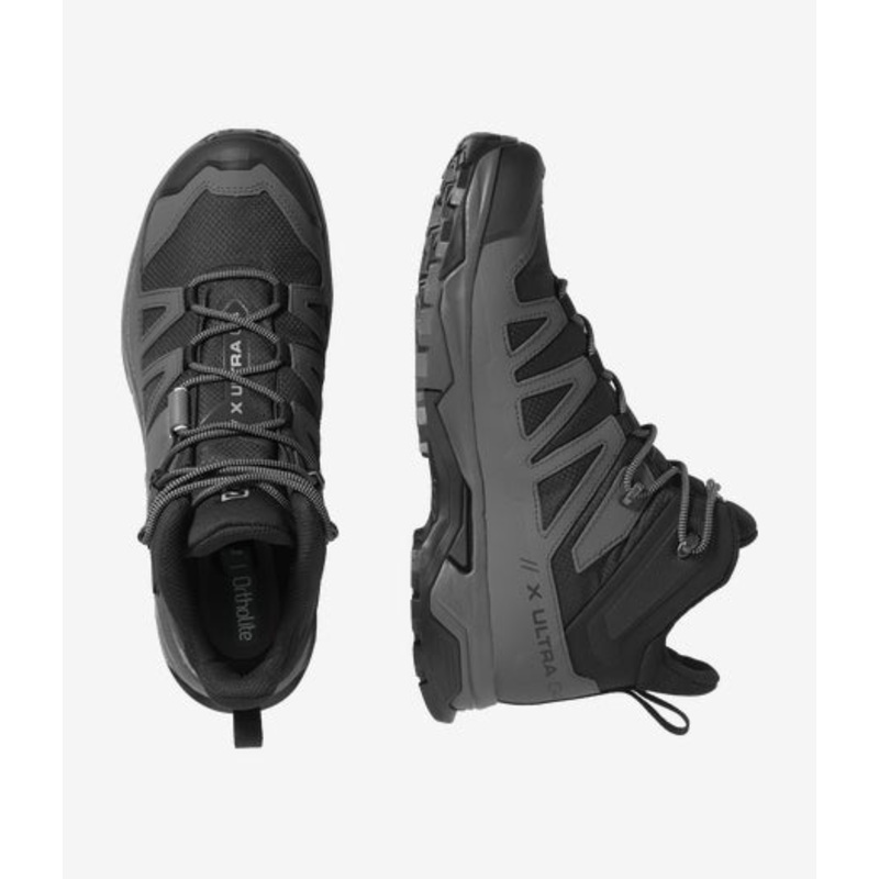 Men’s X Ultra 4 Mid Wide GTX Boot – Black/Magnet/Pearl Blue