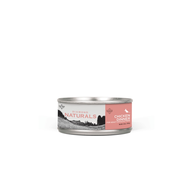 Naturals Chicken Dinner Wet Cat Food Can – 5.5oz.
