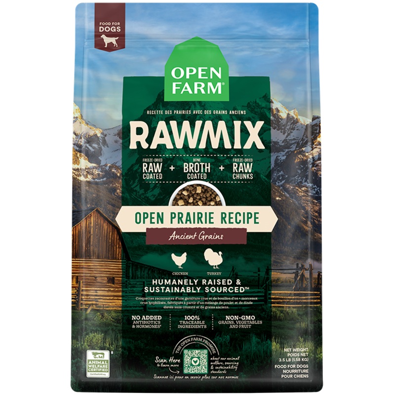Open Prairie Ancient Grains RawMix Dog Food – 20lb