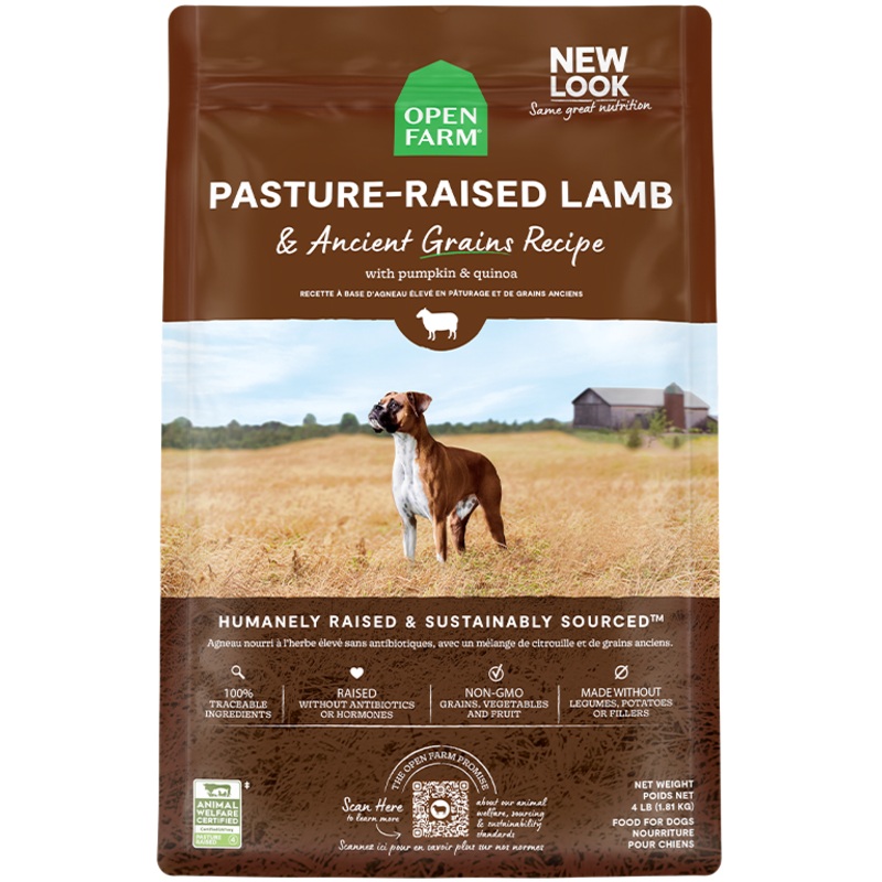 Pasture-Raised Lamb & Ancient Grains Dry Dog Food – (11LB & 22LB)