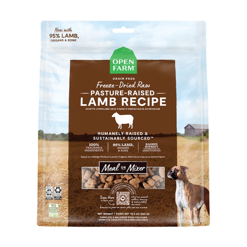 Pasture-Raised Lamb Freeze Dried Raw Dog Food – 22oz