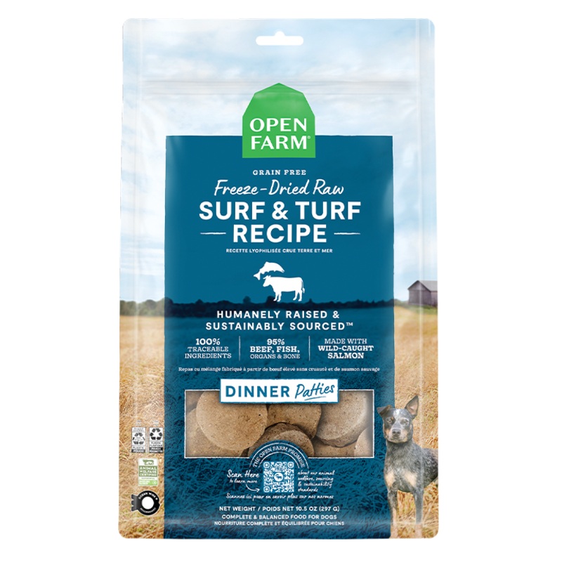 Surf & Turf Freeze Dried Raw Patties for Dogs – 17.5oz