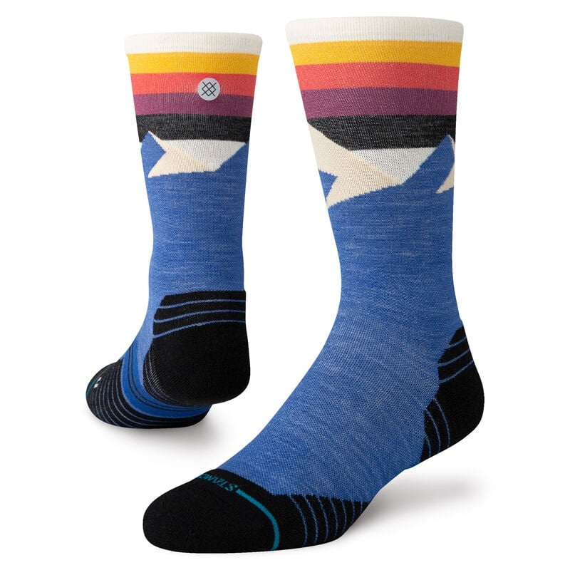 Unisex Divided Lines Crew Sock – Blue