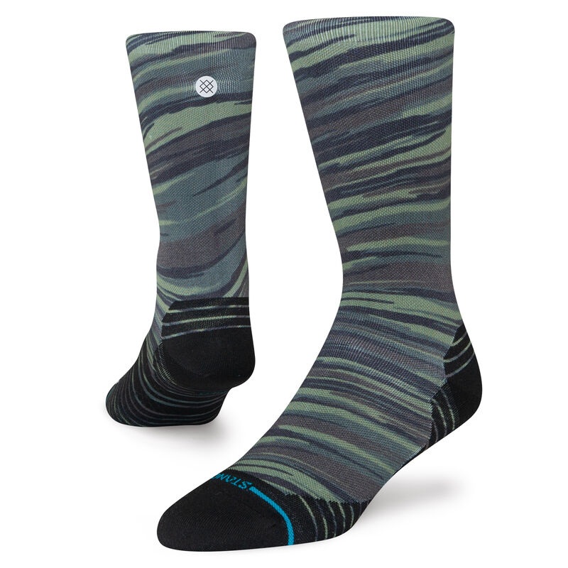 Unisex Slant Crew Sock – Green Camo