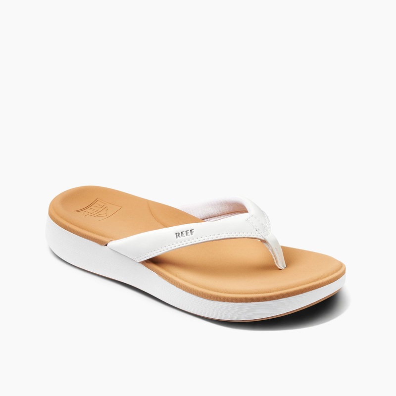 Women’s Cushion Cloud Sandal – White/Tan