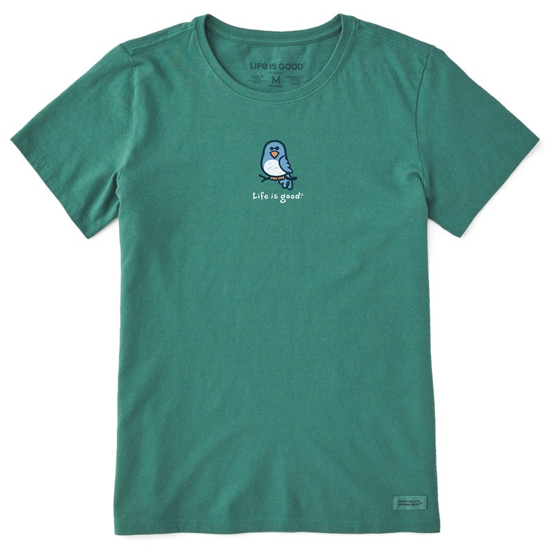 Women’s Sweet Bird Short Sleeve Crusher Tee – Spruce Green