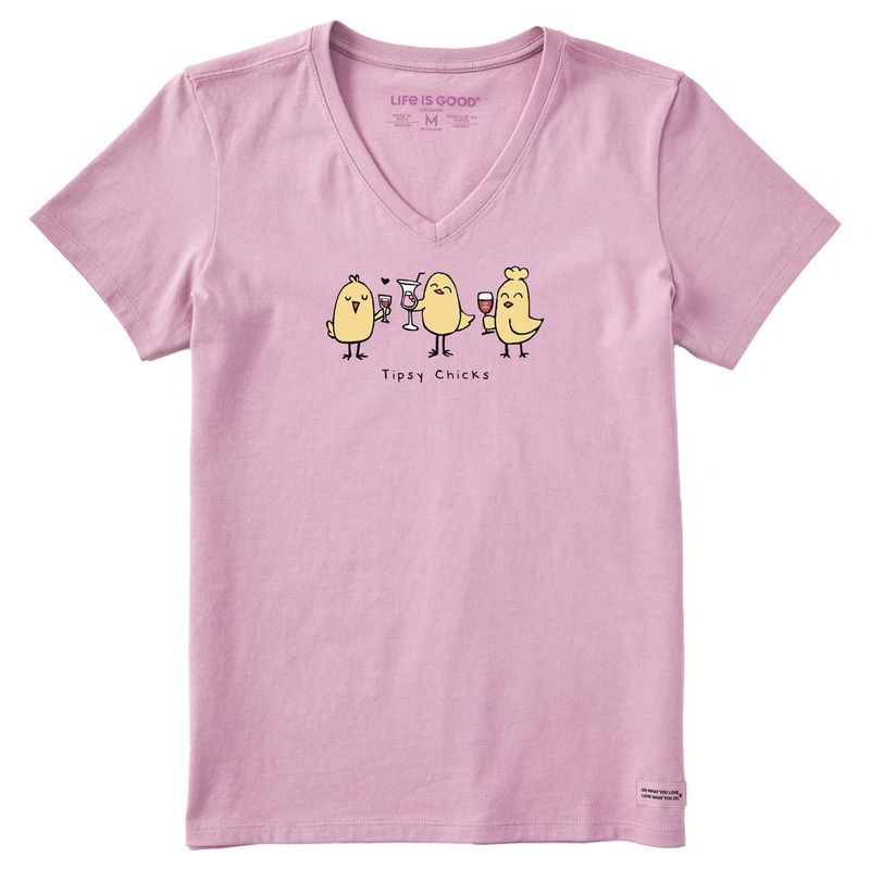 Women’s Tipsy Chicks Short Sleeve Crusher Vee – Violet Purple