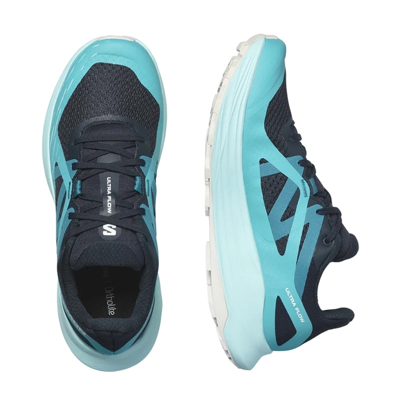 Women’s Ultra Flow Shoe – Carbon/Peacock Blue/White