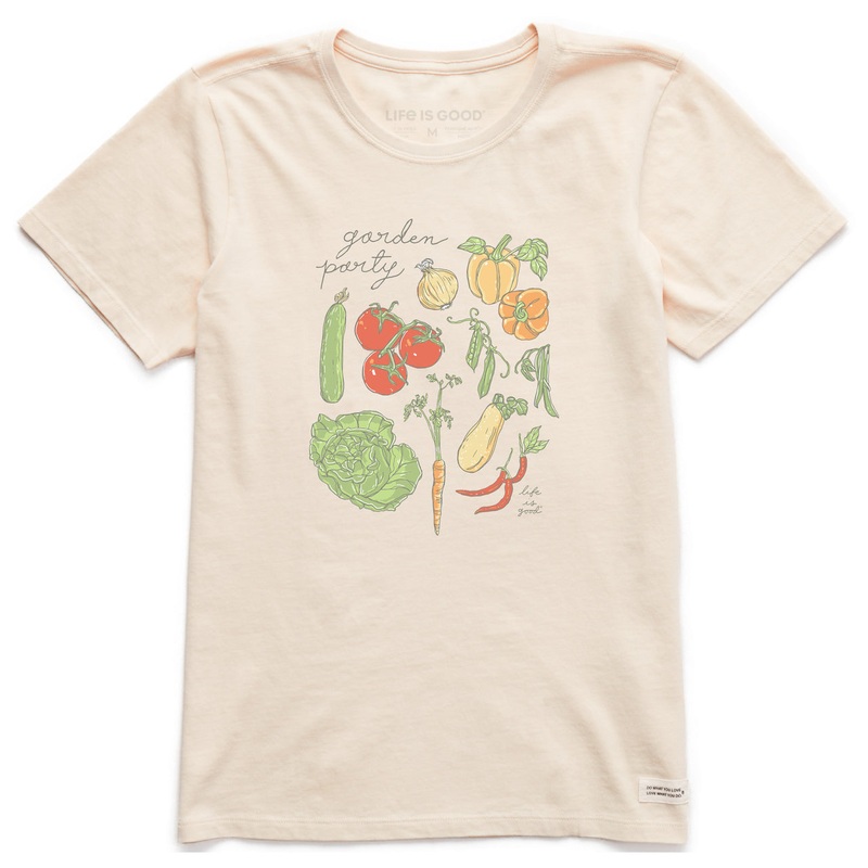 Women’s Veggies Garden Party Short Sleeve Crusher-LITE Tee – Putty White
