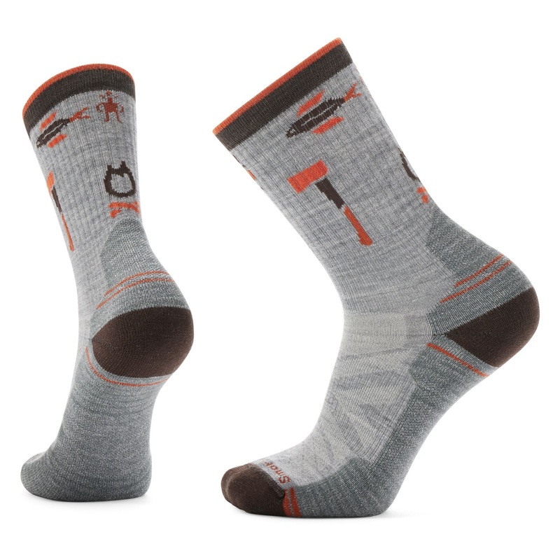 Men’s Hike Light Cushion Camp Gear Crew Sock – Light Gray