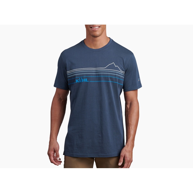 Men’s Mountain Lines Tee – Pirate Blue