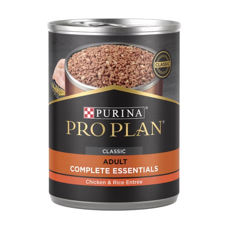Pro Plan Complete Essentials Adult Chicken & Rice Entre Classic Wet Dog Food Can – 13oz.
