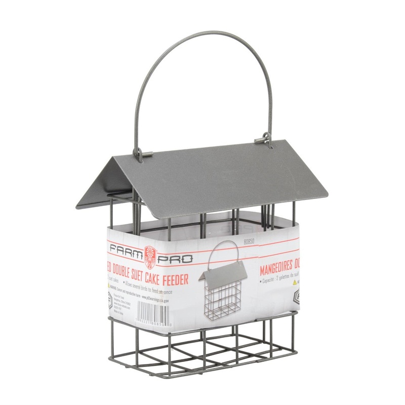 Roofed Double Suet Cake Bird Feeder
