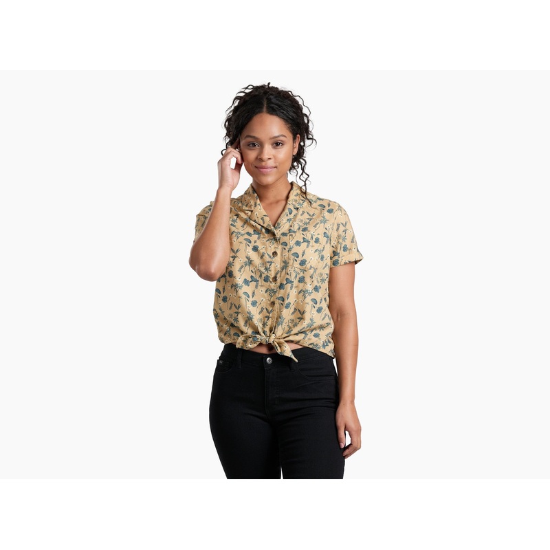 Women’s Elsie Short-Sleeve Shirt – Honeycomb Floral