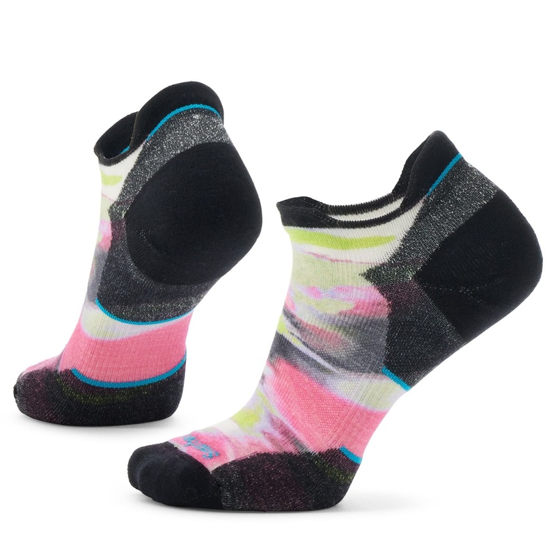 Women’s Run Targeted Cushion Brushed Print Low Ankle Sock – Power Pink