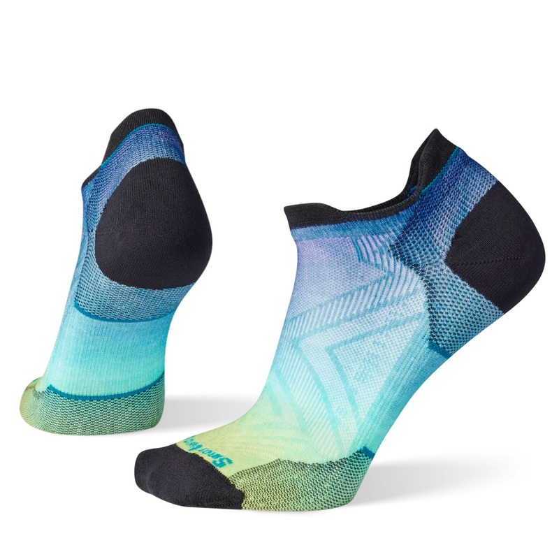 Women’s Run Zero Cushion Ombre Print Low Ankle Sock – Emerald Green