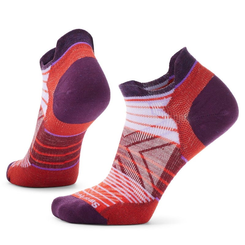 Women’s Run Zero Cushion Stripe Low Ankle Sock – Tandoori Orange