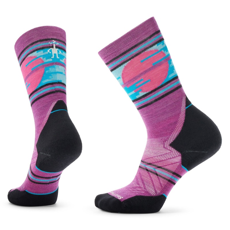 Women’s Trail Run Targeted Cushion Sunset Trail Crew Sock – Meadow Mauve