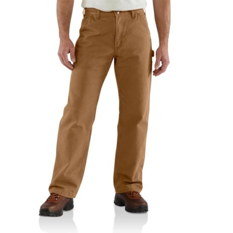Men’s Loose Fit Washed Duck Flannel-lined Utility Work Pant