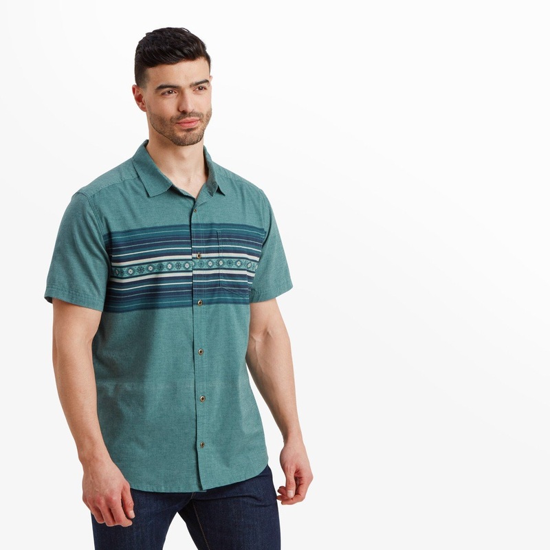 Men’s Tibet Stripe Short-Sleeve Shirt – Hydra