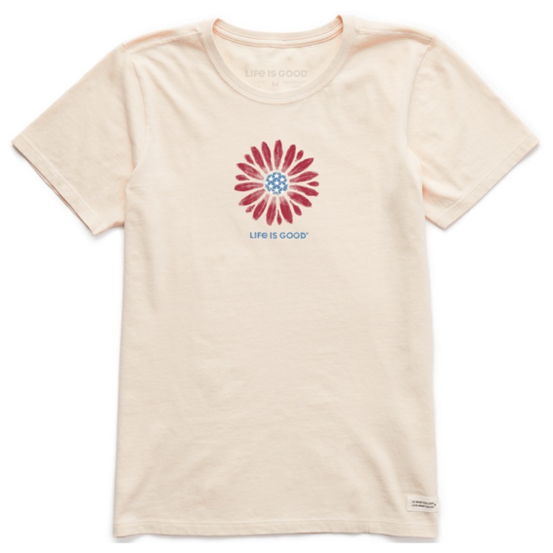 Women’s Americana Daisy Short-Sleeve Crusher-LITE Tee – Putty White