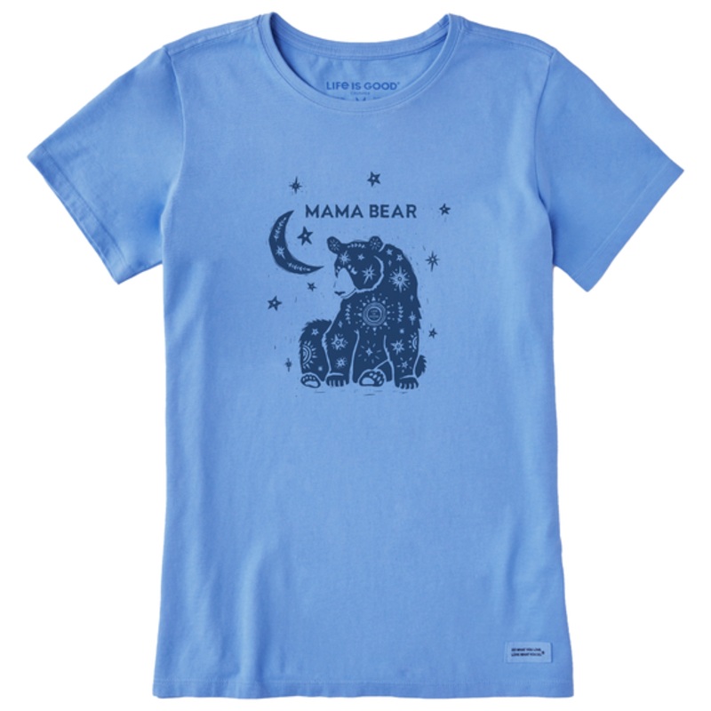 Women’s Celestial Mama Bear Short-Sleeve Crusher Tee – Cornflower Blue