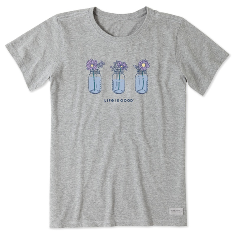 Women’s Floral Jars Short-Sleeve Crusher Tee – Heather Gray