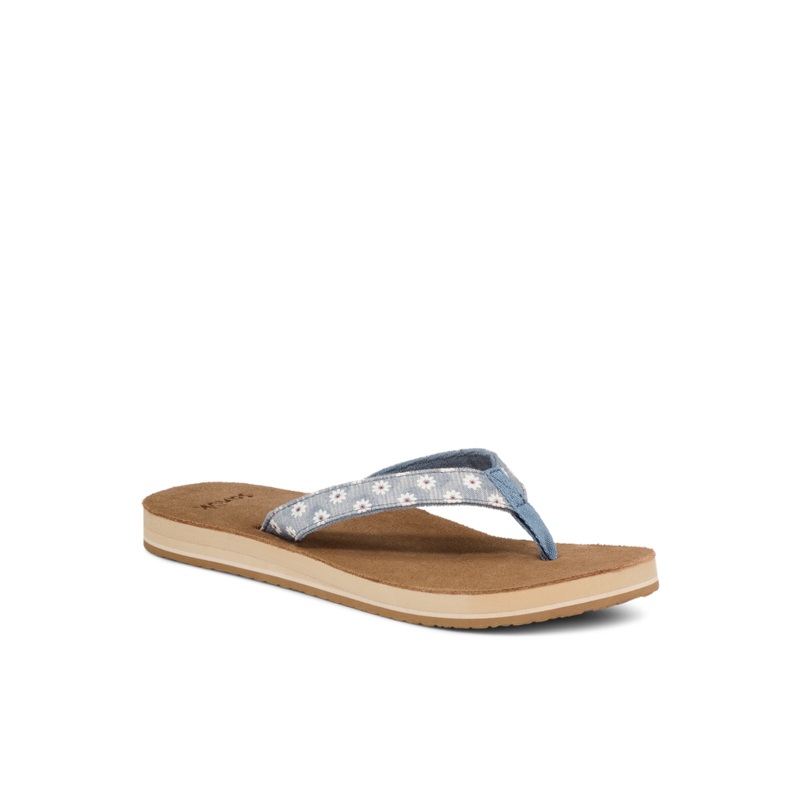 Women’s Happy Placer Daisy Sandal – White Daisy