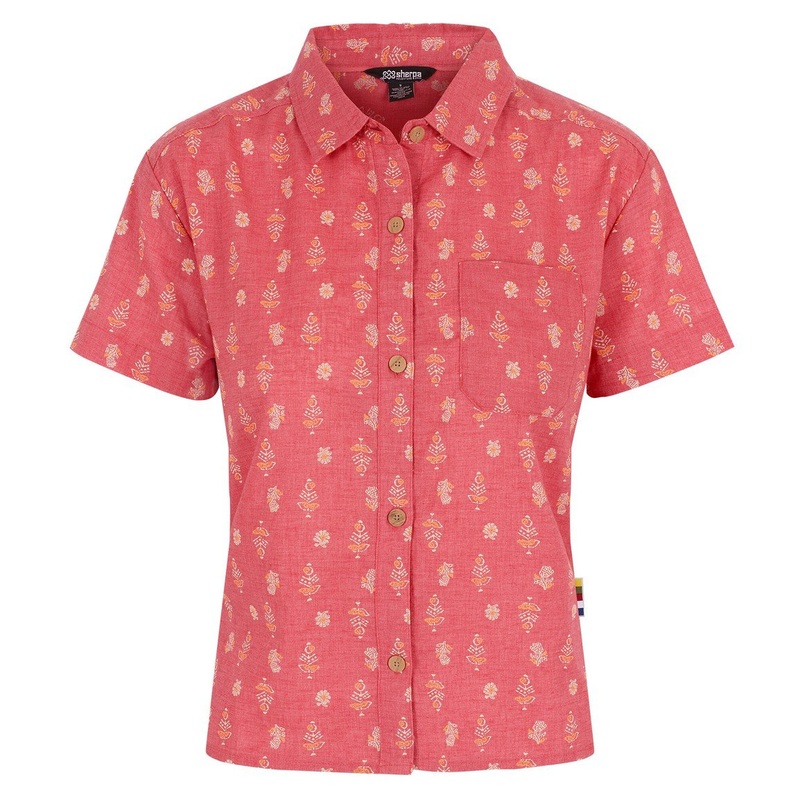 Women’s Jaya Camp Shirt – Mineral Red Indi Blossom