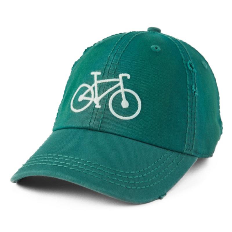 Bike More Worry Less Sunwashed Chill Cap – Spruce Green