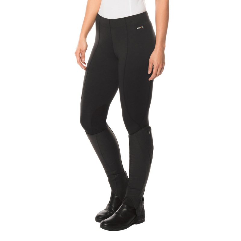 Flow Rise Knee Patch Performance Tight – Black