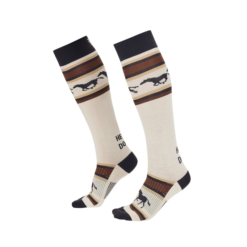 Heels Down Wool Socks|Vanilla & Black|O/S