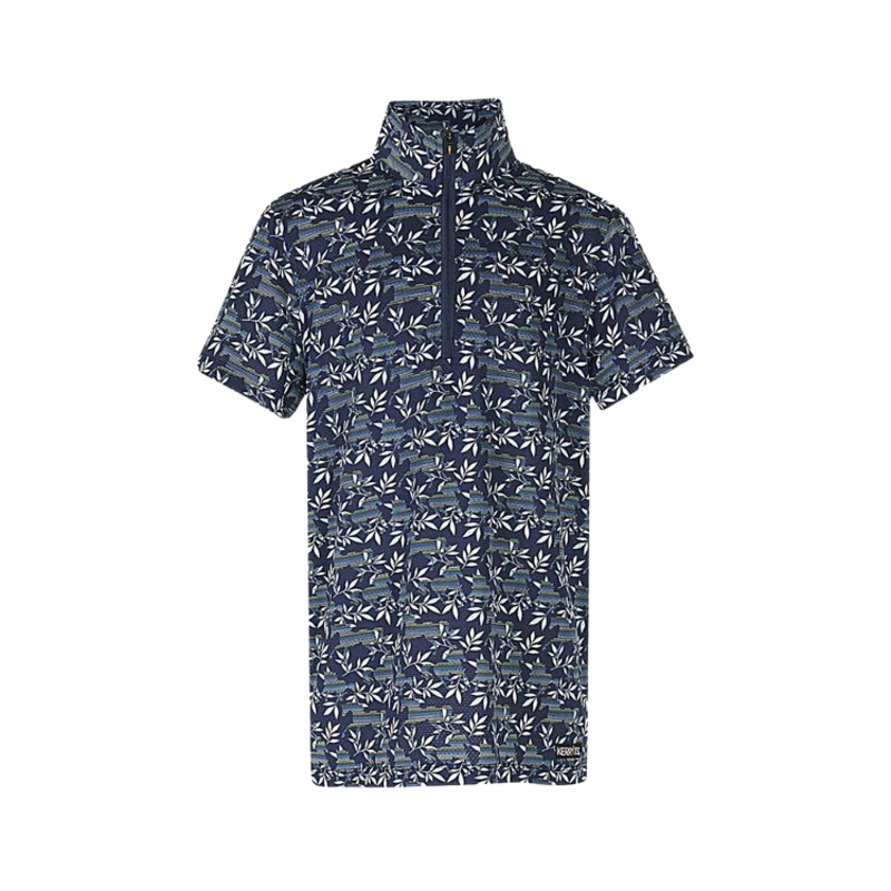 Kids Cool Ride Ice Fil Short Sleeve Shirt – Indigo Striped Horse