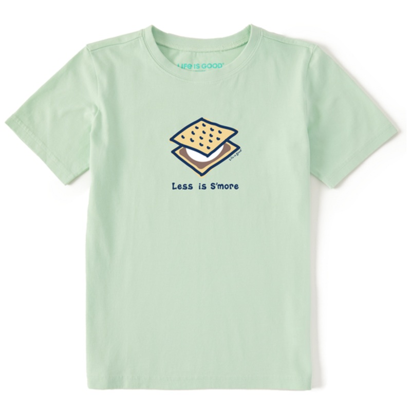 Kids’ Less is Smore Short-Sleeve Crusher Tee – Sage Green