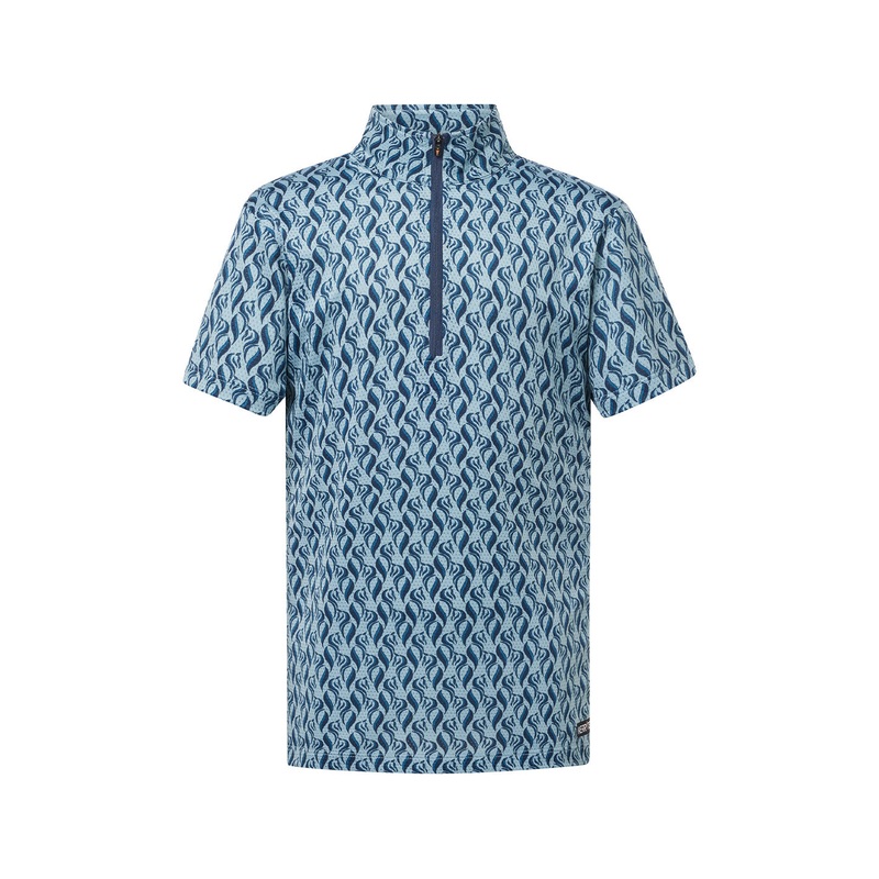 Kids Summer Ride Ice Fil Short Sleeve Equestrian Shirt – Print