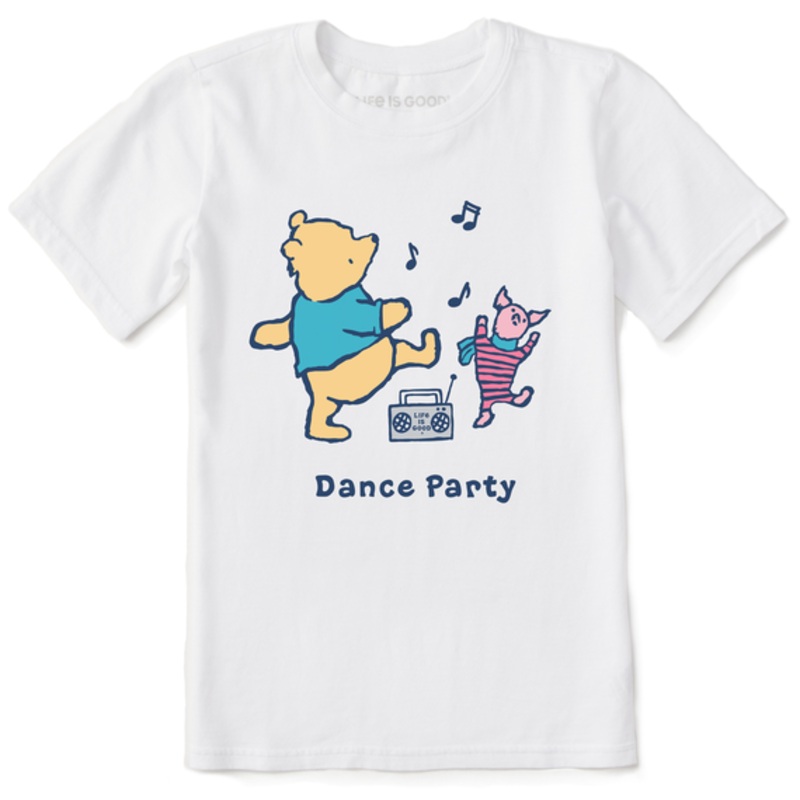 Kids’ Winnie & P Dance Party Short-Sleeve Crusher Tee – Cloud White