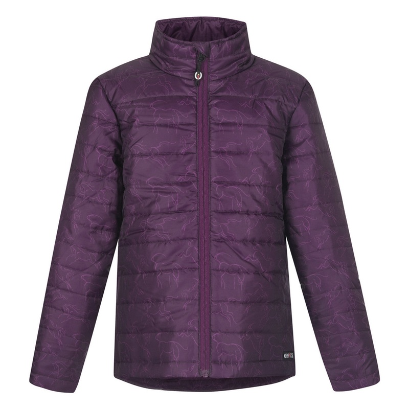 Kids Winter Whinnies Quilted Jacket – Raisin Winter Whinnies