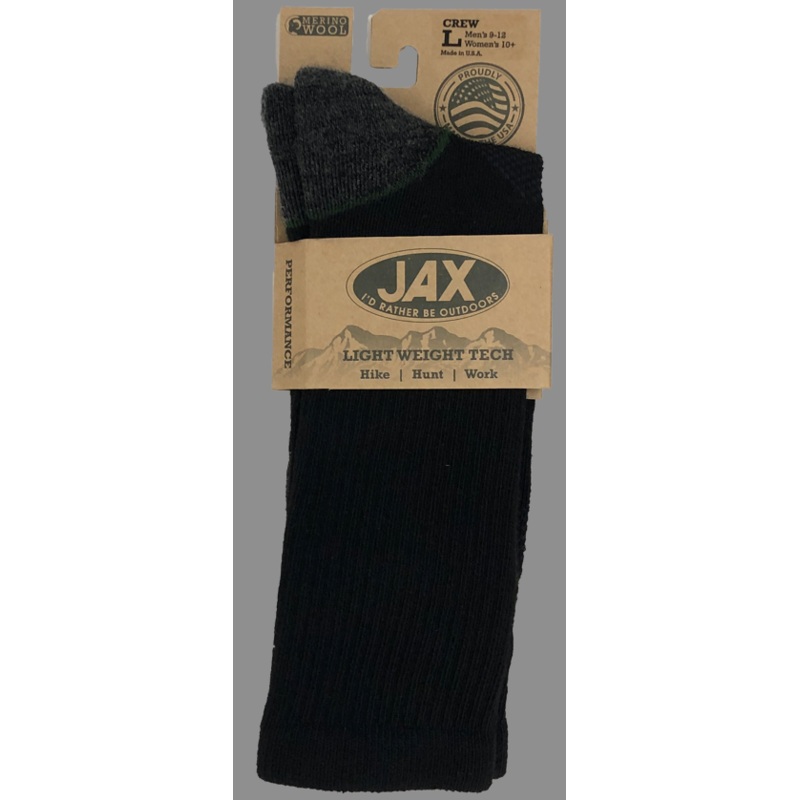 Lightweight Tech Crew Sock – Black/Green
