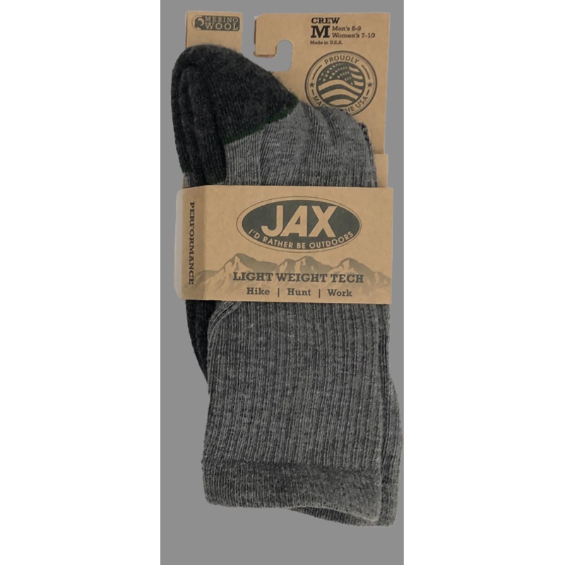 Lightweight Tech Crew Sock – Charcoal/Green