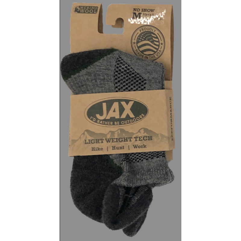 Lightweight Tech No Show Sock – Charcoal/Green
