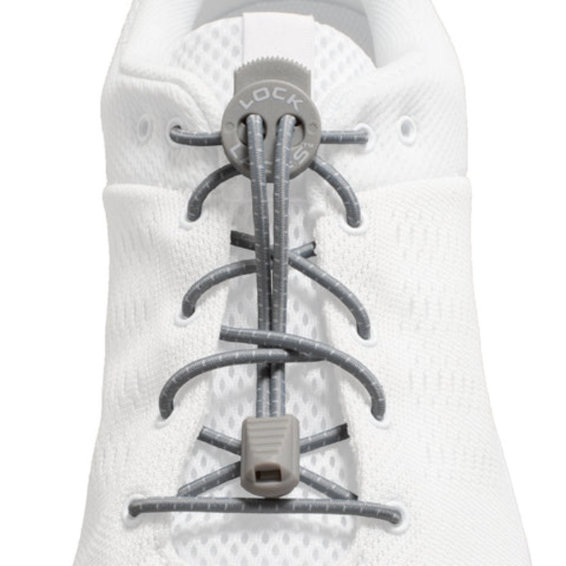 Lock Laces Original No-Tie Shoelaces – Cool Gray