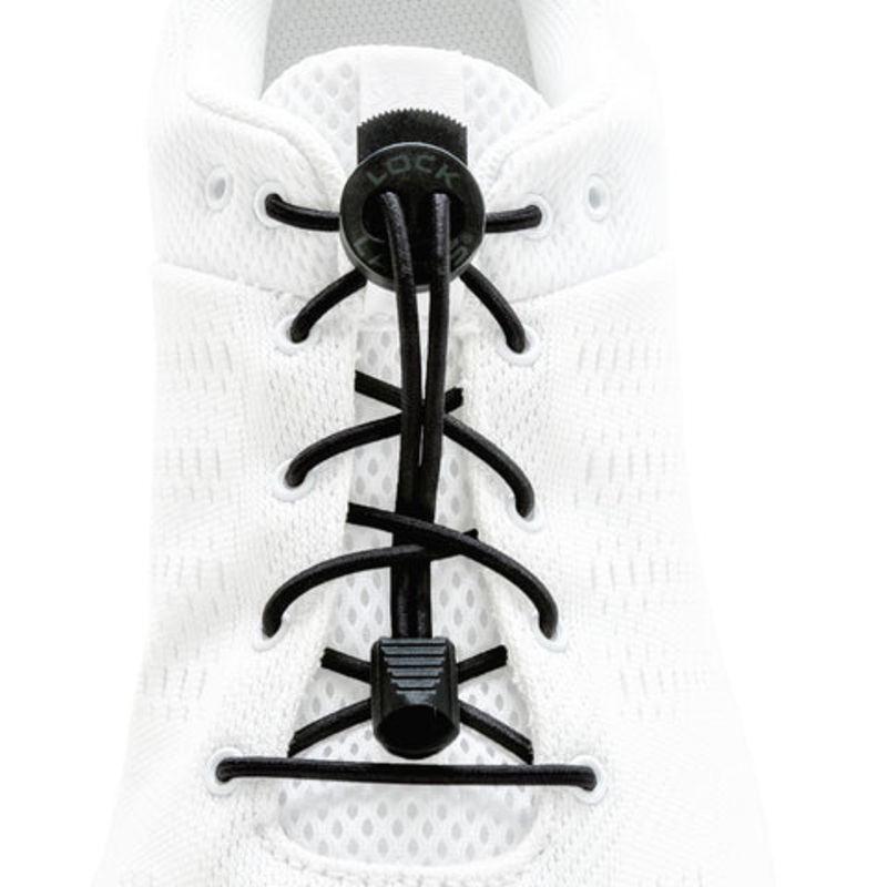 Lock Laces Solid No-Tie Shoelaces – Solid Black