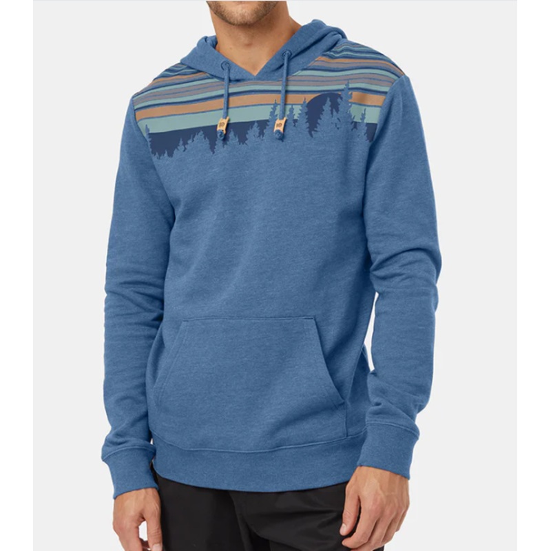 Men’s Retro Juniper Classic Hoodie – Canyon Blue/Heather Sandstone