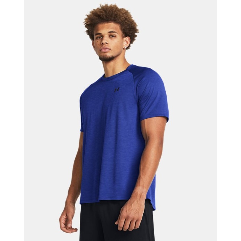 Men’s UA Tech Textured Short-Sleeve – Royal/Black