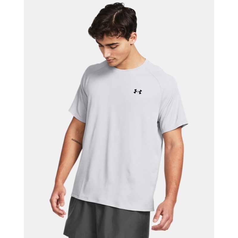 Men’s UA Tech Textured Short-Sleeve – White/Black