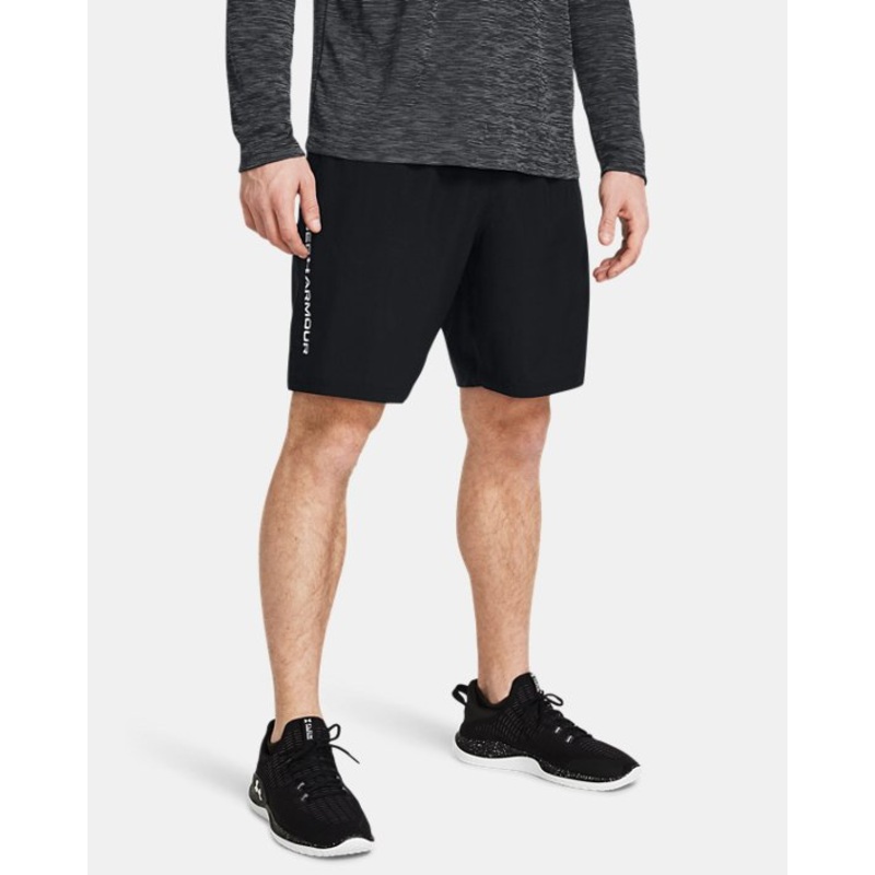 Men’s UA Tech Woven Wordmark Shorts – Black/White
