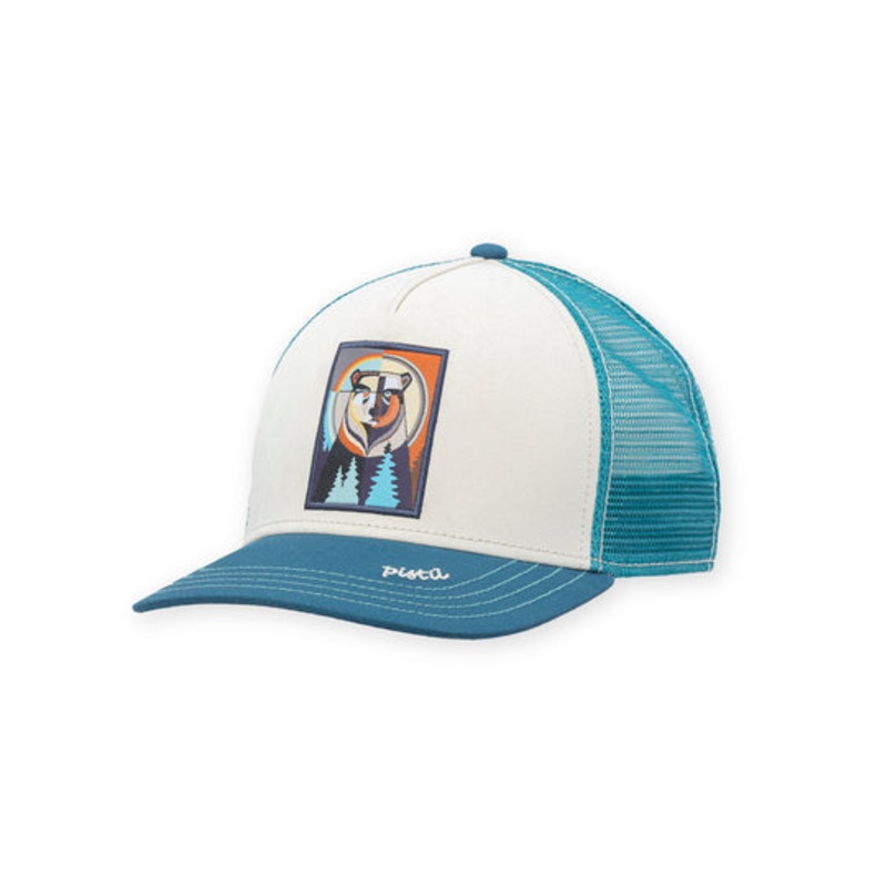 Wilder Trucker Hat – Teal/Bear