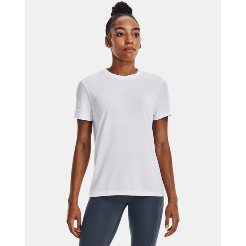 Women’s UA Seamless Stride Short-Sleeve – White/White/Reflective